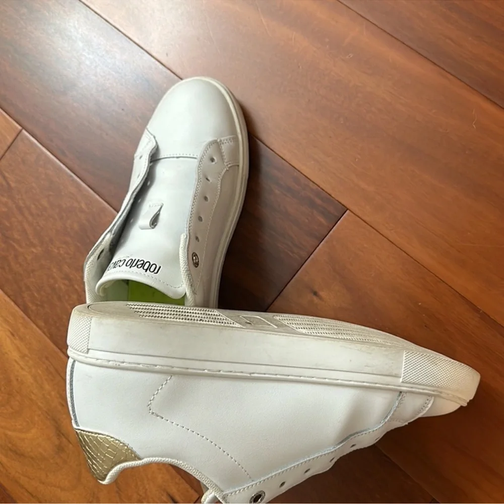 Roberto Cavalli low top white sneaker